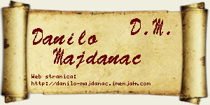 Danilo Majdanac vizit kartica